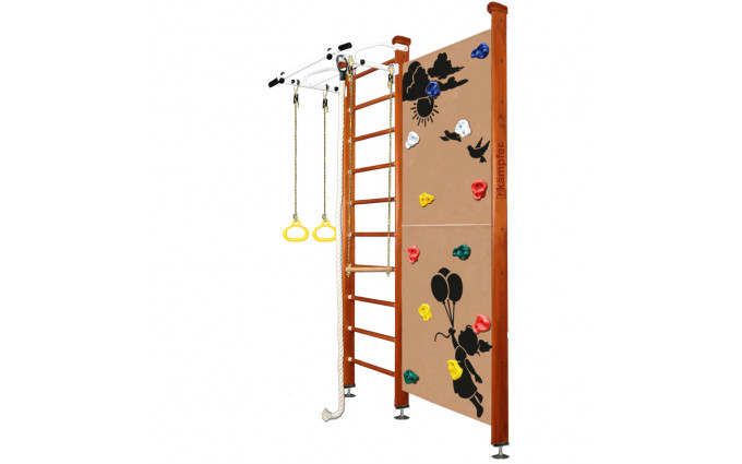 Шведская стенка Kampfer Jungle Ceiling Girl (№4 Вишневый Стандарт белый турник) Шведская стенка Kampfer Jungle Ceiling Girl (№4 Вишневый Стандарт белый турник)